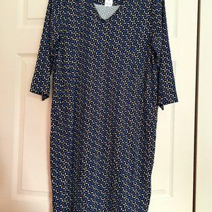 Zilch Amsterdam NEW NWT size women small dress black blue print